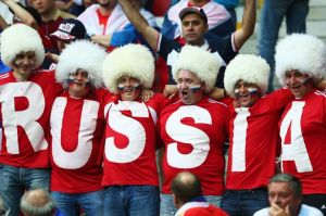 Russian fans enjoy the atmosphere